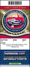 Nationals ticket for June 23, 2009